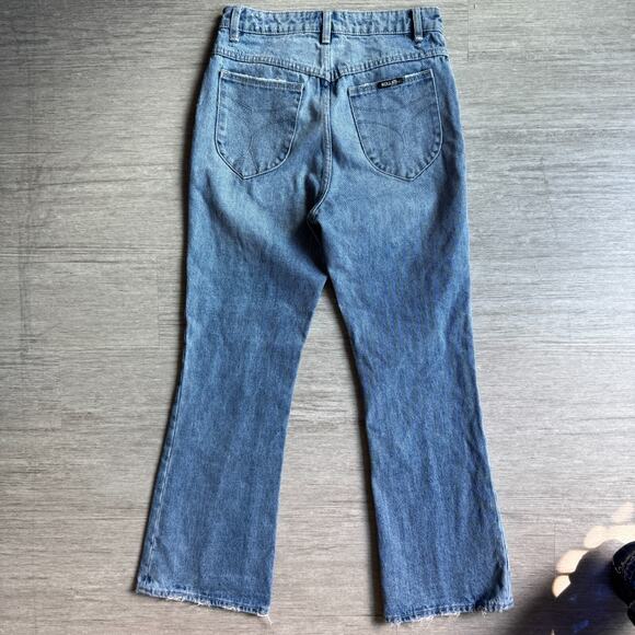 Rolla's Distressed Bootcut Jeans Womens 26x28 100% Cotton Light Wash Denim - Picture 2 of 12